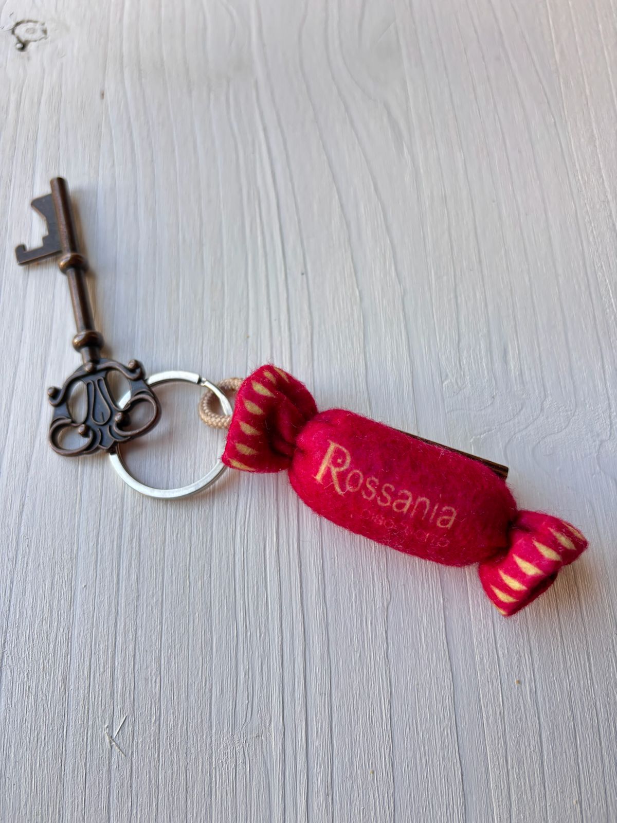 Caramella Rossania Portachiavi in stoffa