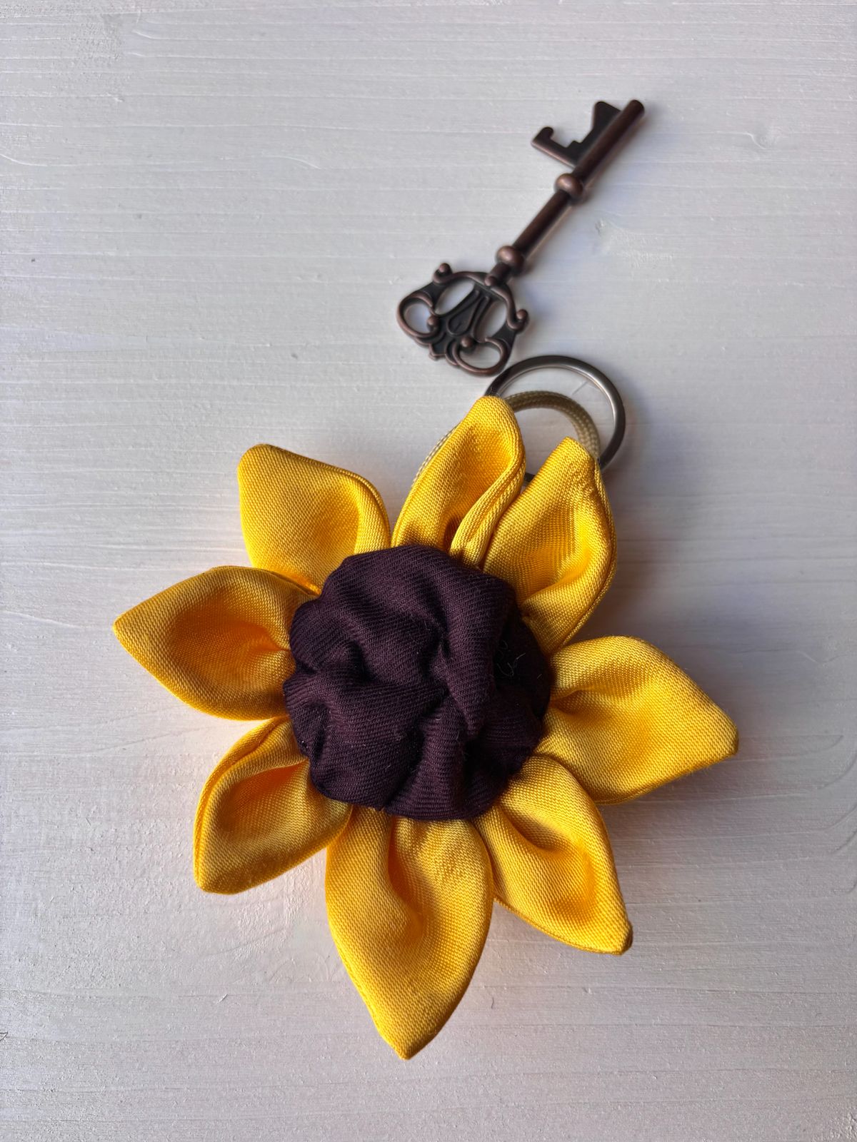 Girasole Portachiavi in stoffa