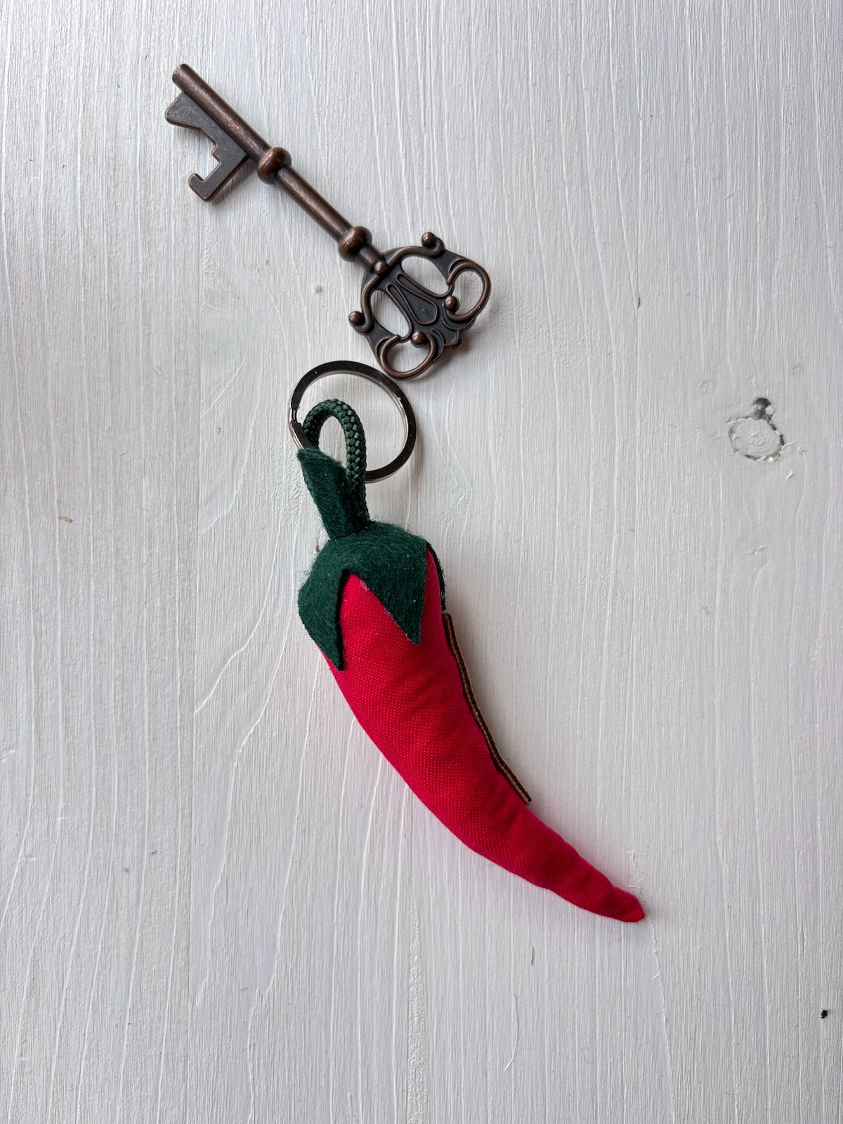 Peperoncino Portachiavi in stoffa