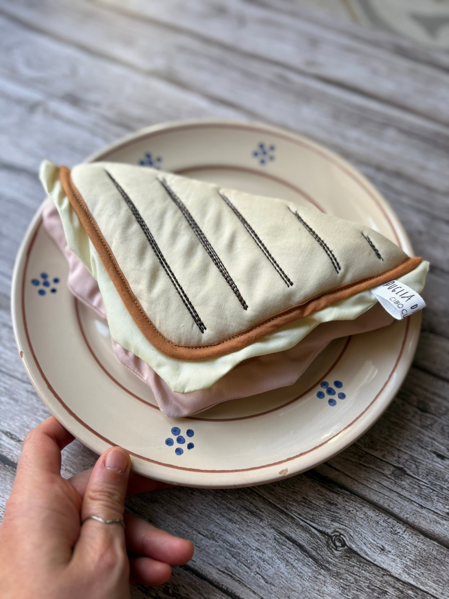 Presina a becco toast cotto e formaggio